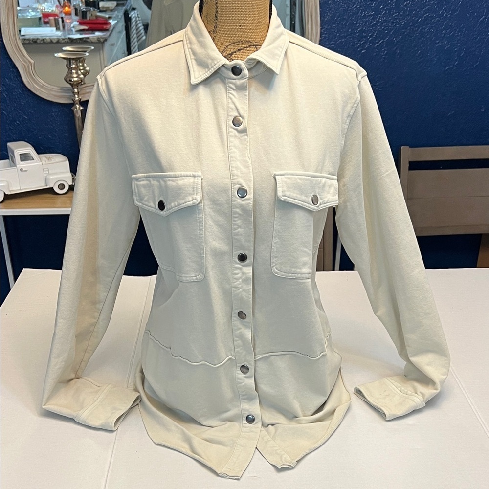 WILDFOX JOAN SHIRT JACKET TAN SIZE MEDIUM